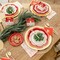 Red Scalloped Dinner Paper Plates – 11" Holiday Party Tableware (8 Pack)